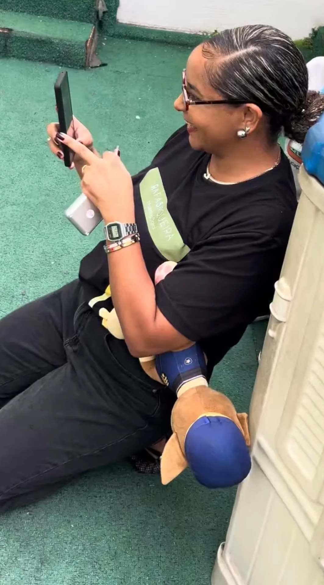 Rafa produzindo conteúdo para uma cliente